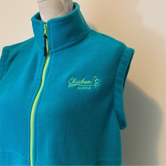 Vintage - Chicken, Alaska Neon Fleece Vest​​ - Picture 1 of 6